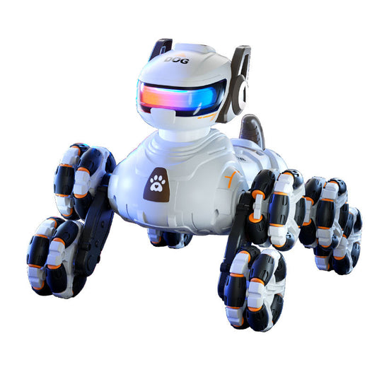 Children's remote control car eight-wheeled stunt transformable robot dog