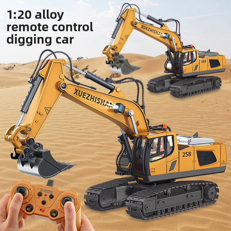 Children's remote-controlled 11-channel excavator