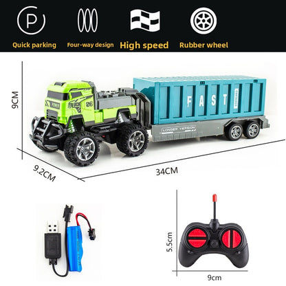 Children's remote-controlled semi-trailer toy car