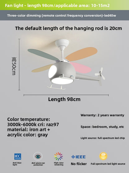 Children's room fan light chandelier