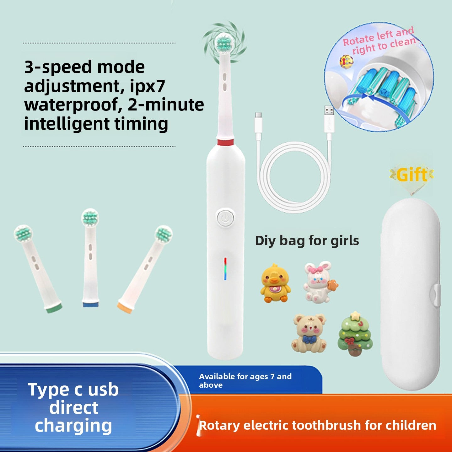 Children's Rotating Electric Toothbrush