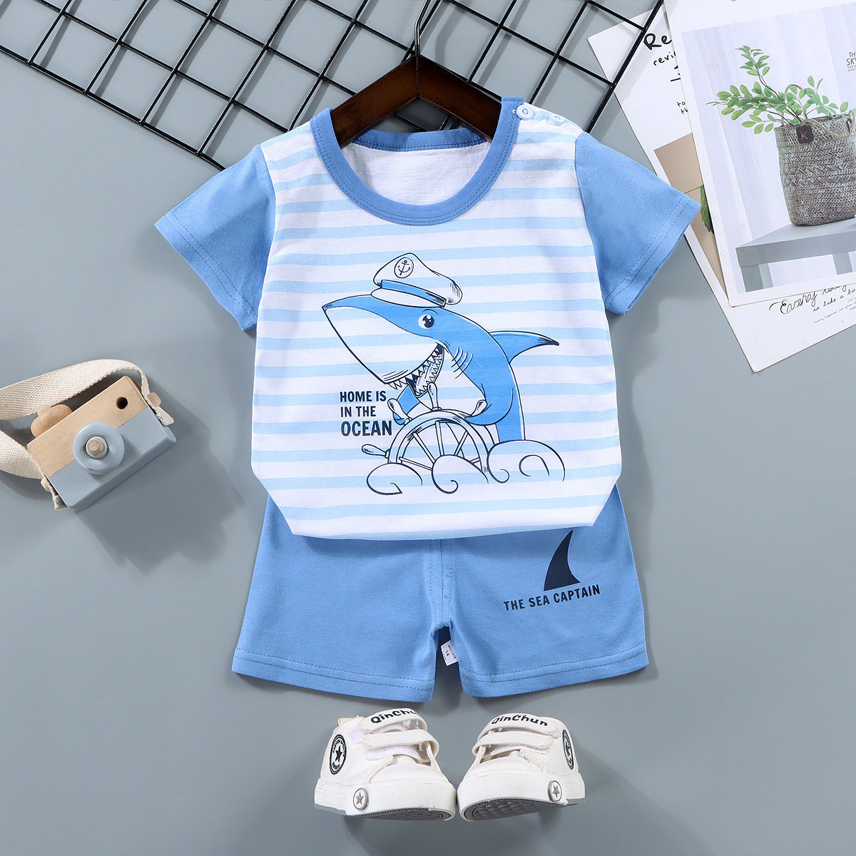 Children's Short Sleeve Cotton Two-Piece