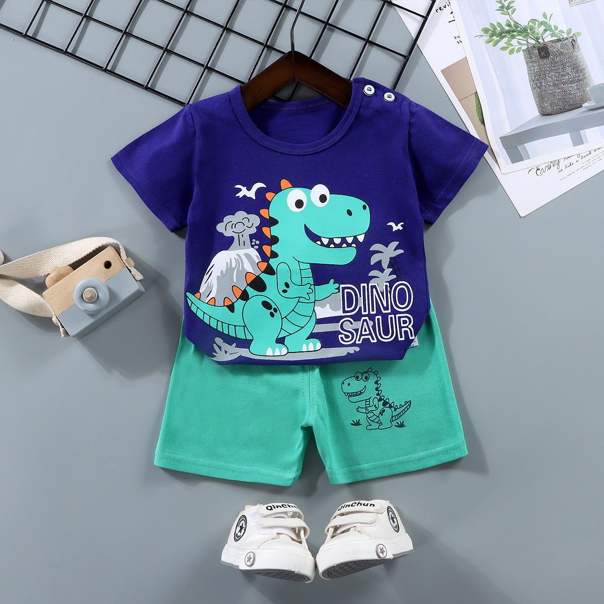 Children's Short Sleeve Cotton Two-Piece