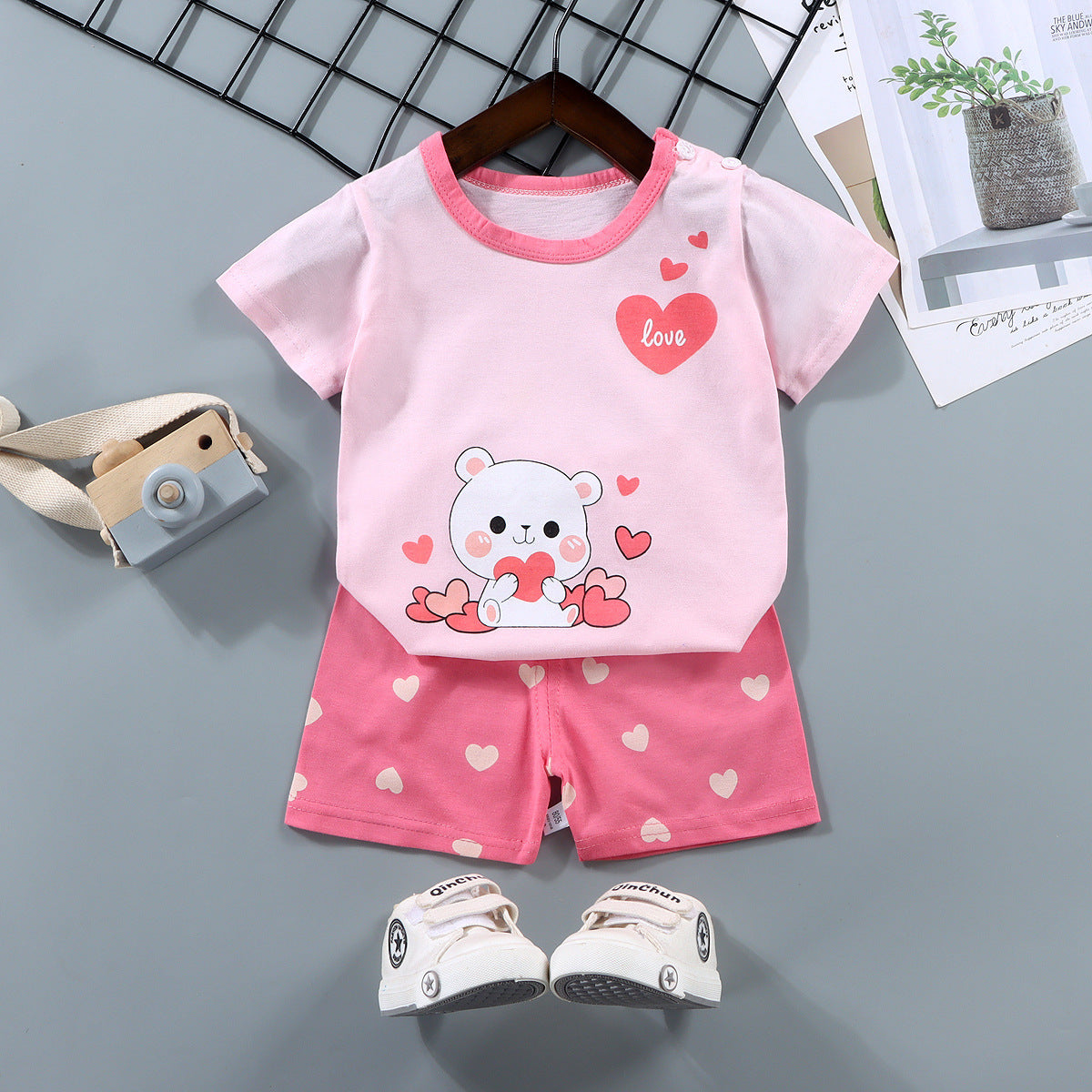 Children's Short Sleeve Cotton Two-Piece