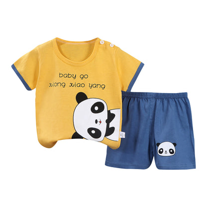 Children's Short Sleeve Cotton Two-Piece