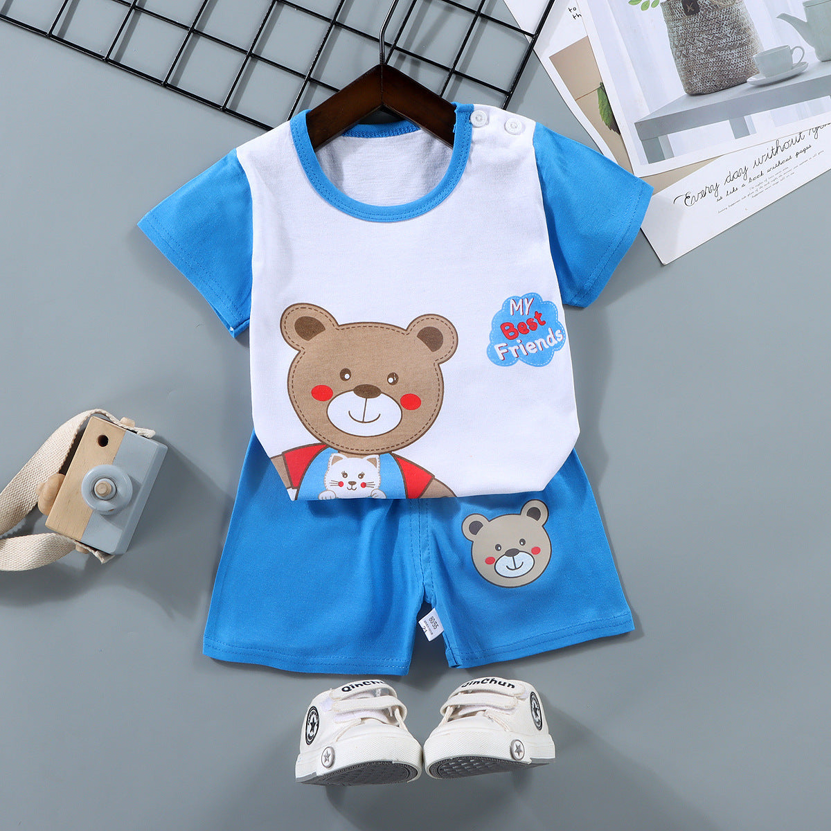 Children's Short Sleeve Cotton Two-Piece