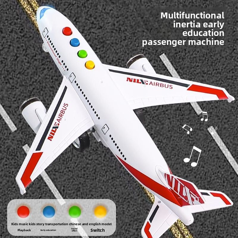 Children's Simulation Aircraft Toy with Light and Music