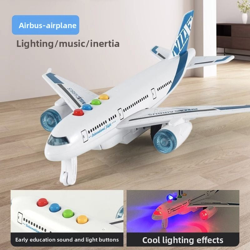 Children's Simulation Aircraft Toy with Light and Music
