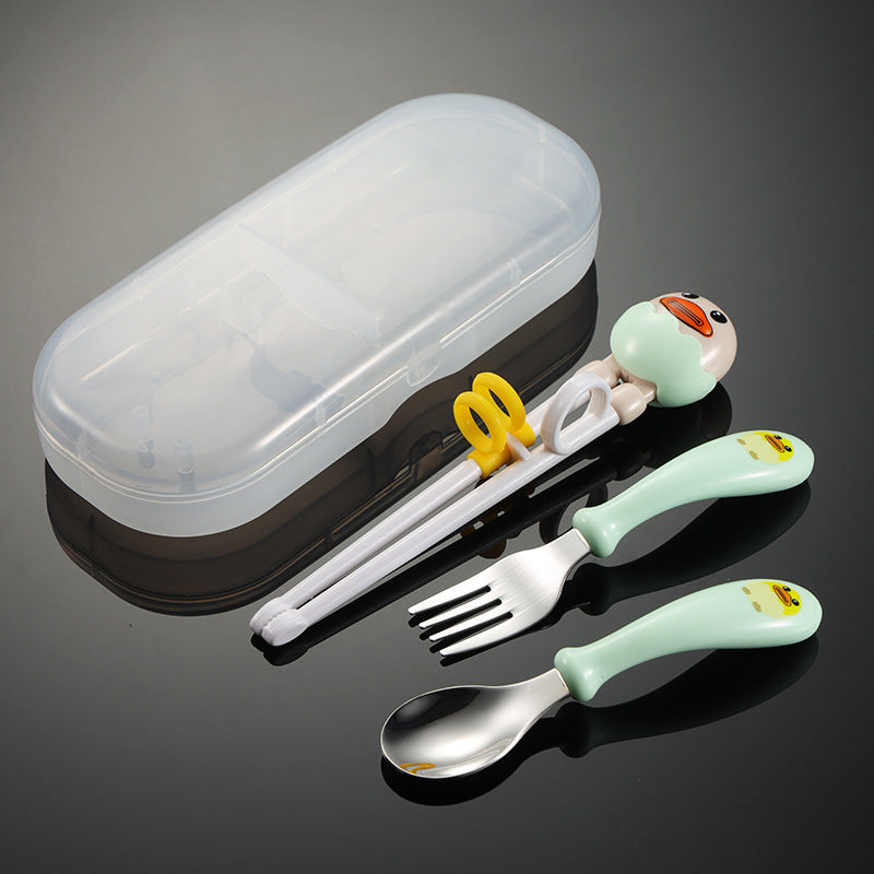 Children's Stainless Steel Training Tableware Set