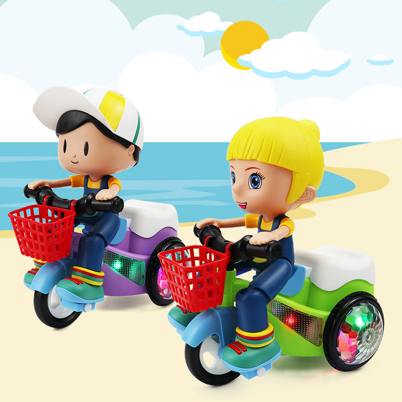Children's Stunt Tricycle Electric Cartoon Boys and Girls