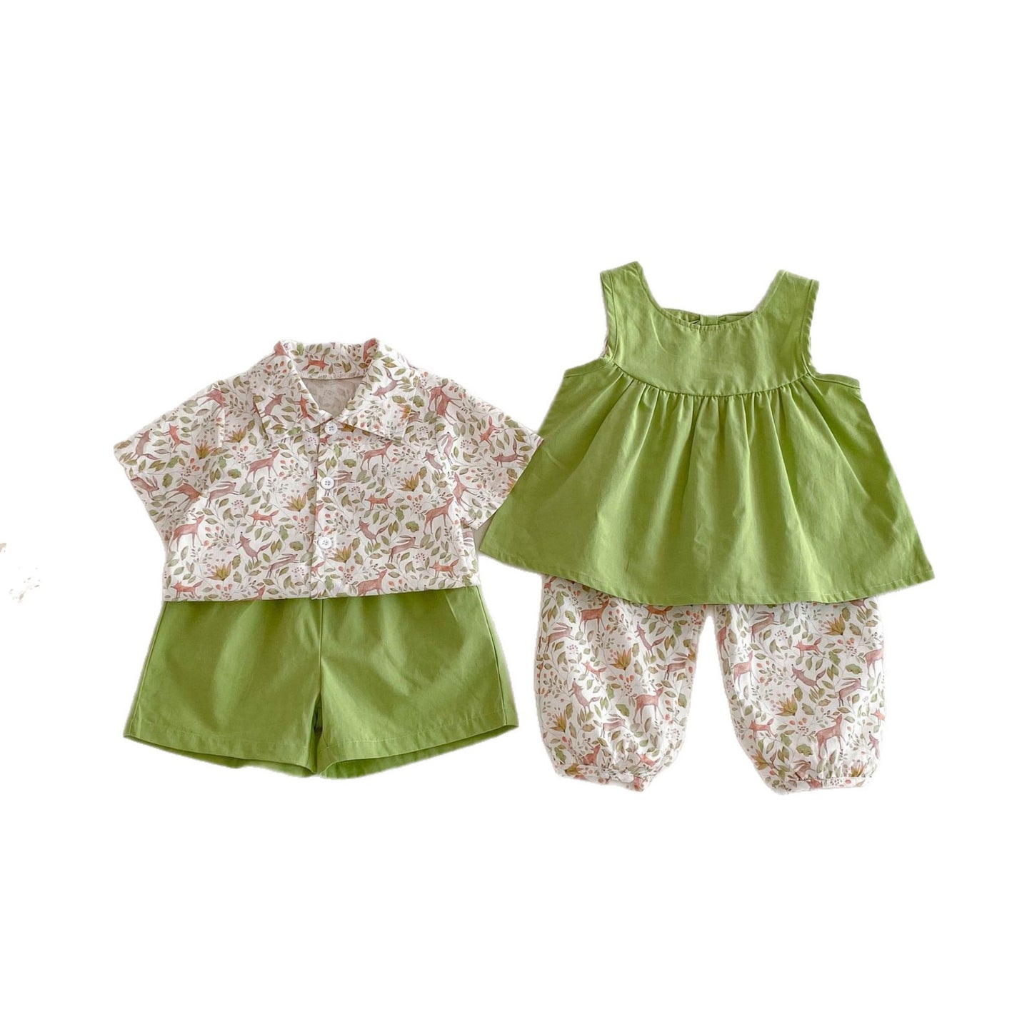 Children's suit floral shirt