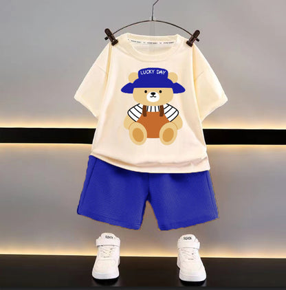 Children's Summer Casual Short Sleeve Outfit Set