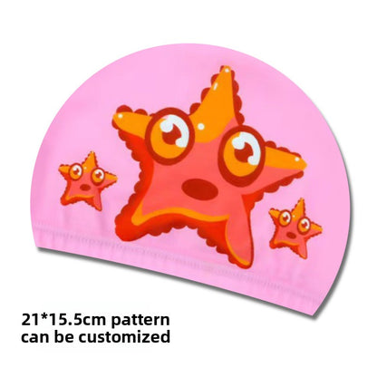 Children's swimming caps for boys and girls do not hold their heads
