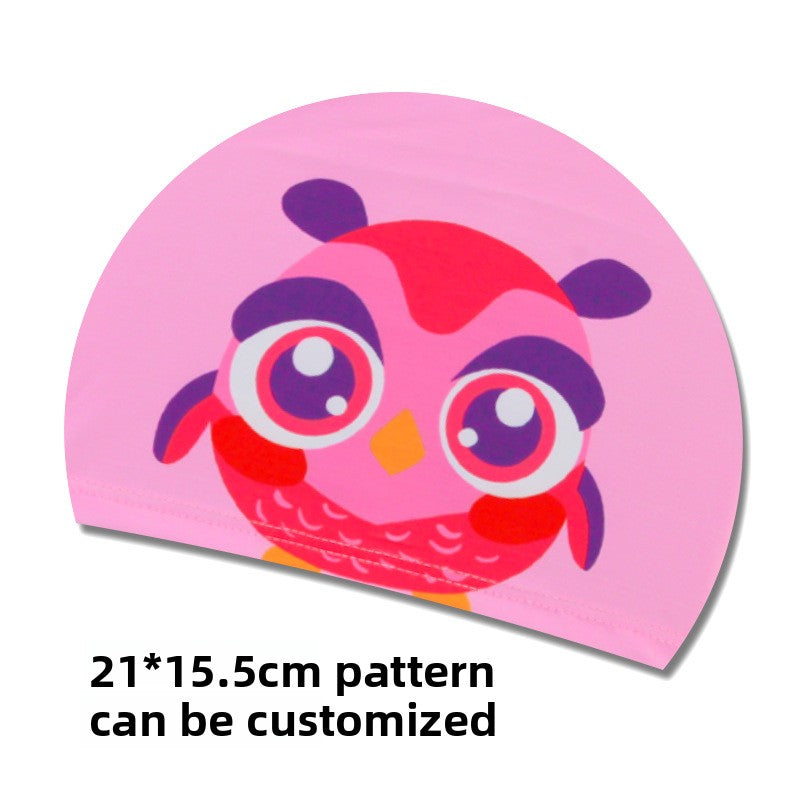 Children's swimming caps for boys and girls do not hold their heads