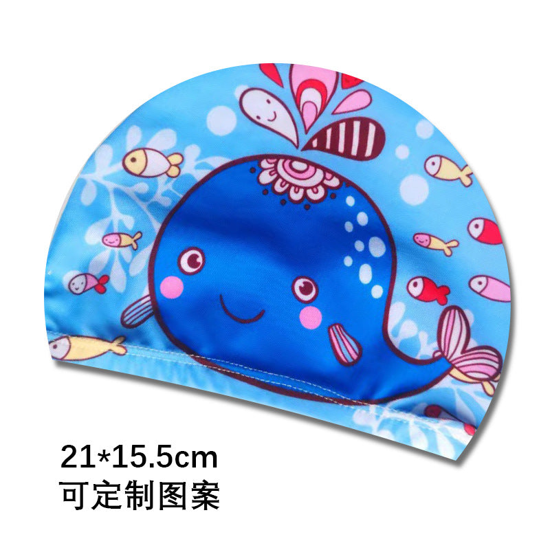 Children's swimming caps for boys and girls do not hold their heads