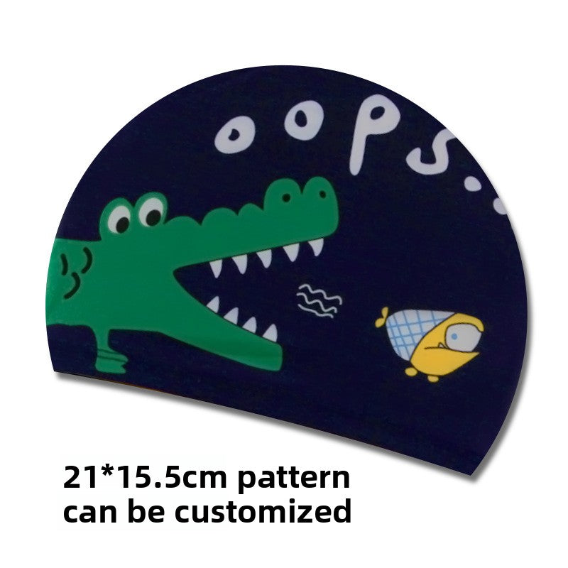 Children's swimming caps for boys and girls do not hold their heads