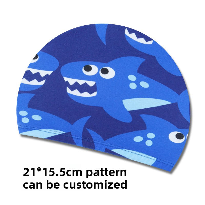 Children's swimming caps for boys and girls do not hold their heads