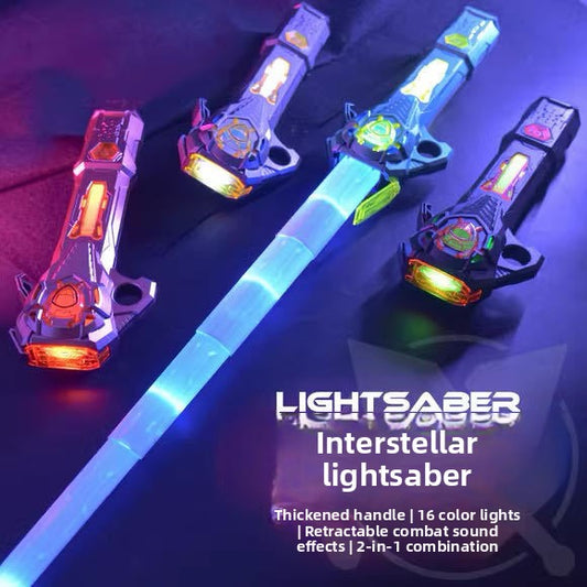 Children's telescopic laser sword toys