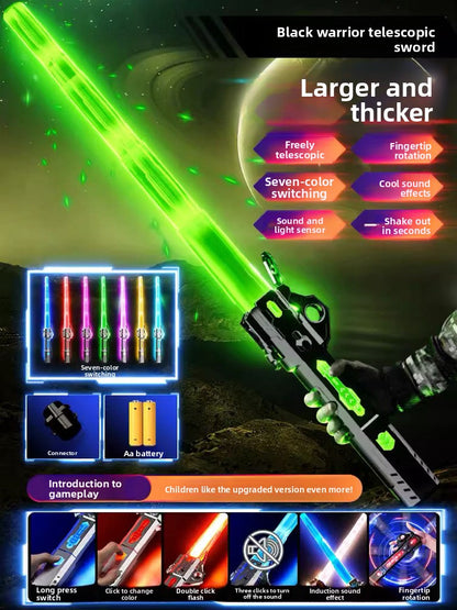 Children's telescopic laser sword toys