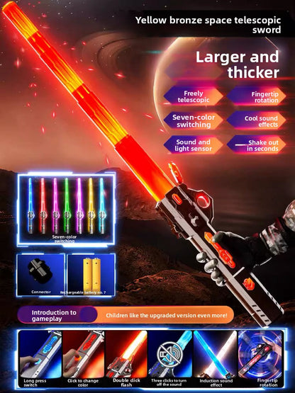 Children's telescopic laser sword toys
