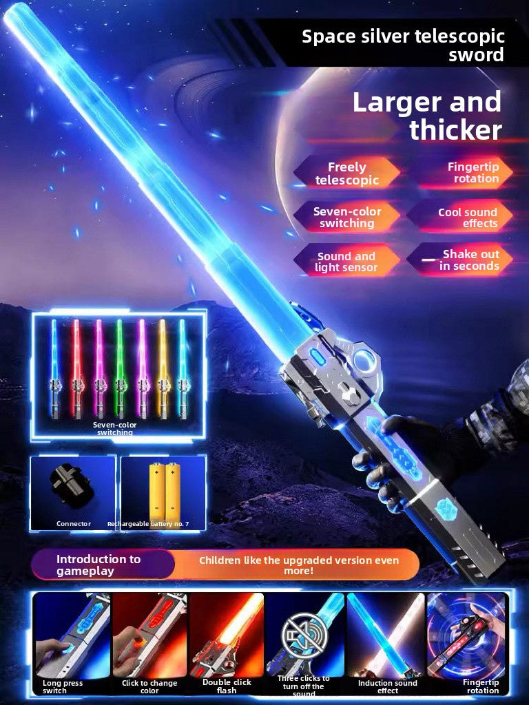 Children's telescopic laser sword toys