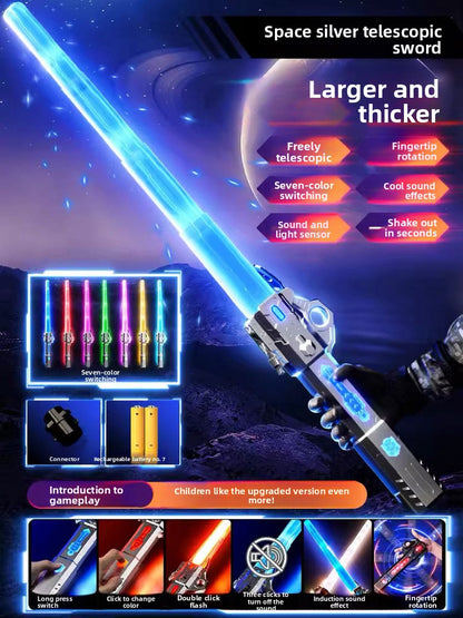 Children's telescopic laser sword toys