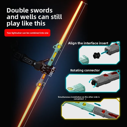 Children's telescopic laser sword toys