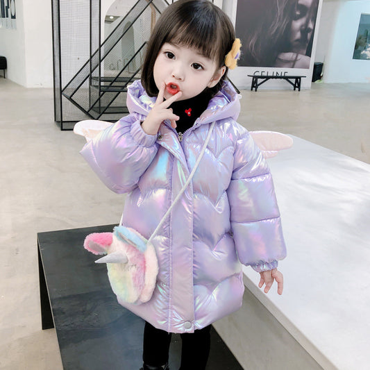 Children's Wing-Style Down Jacket for Warmth and Winter Protection