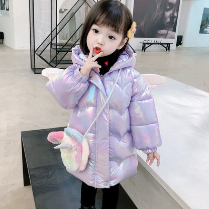 Children's Wing-Style Down Jacket for Warmth and Winter Protection