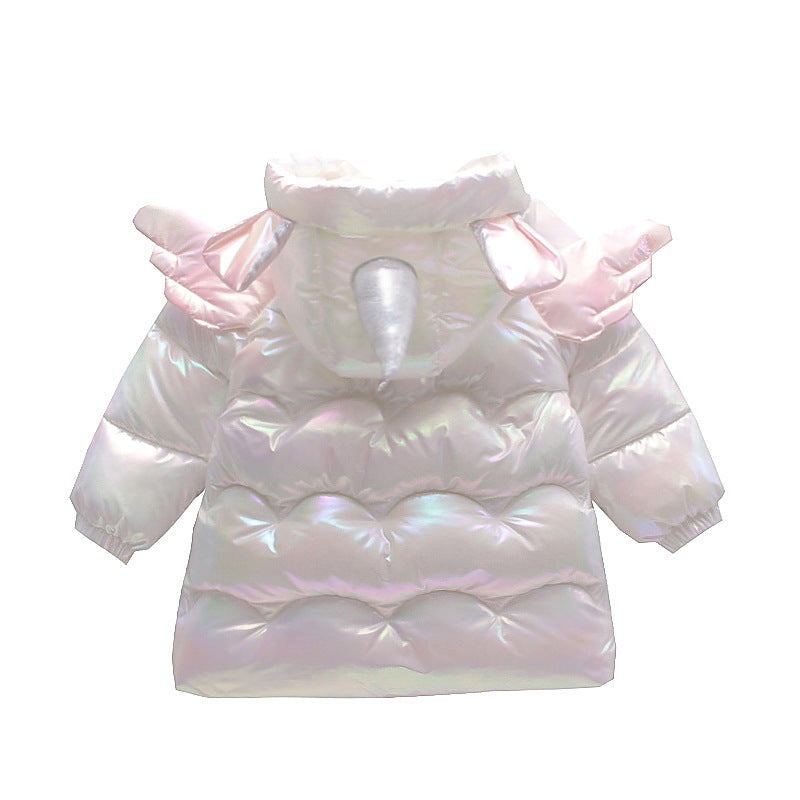 Children's Wing-Style Down Jacket for Warmth and Winter Protection