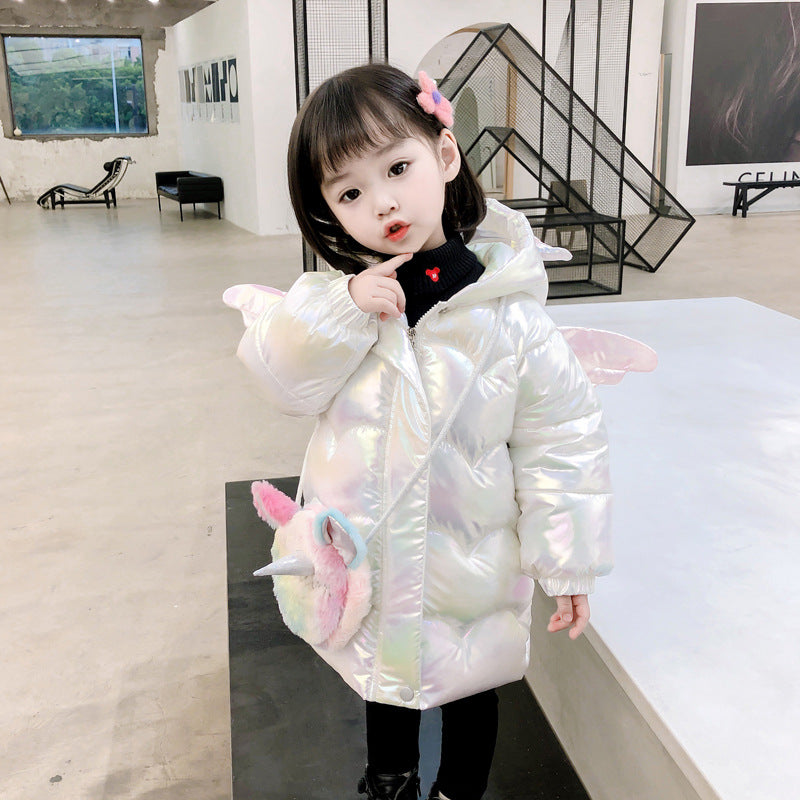Children's Wing-Style Down Jacket for Warmth and Winter Protection