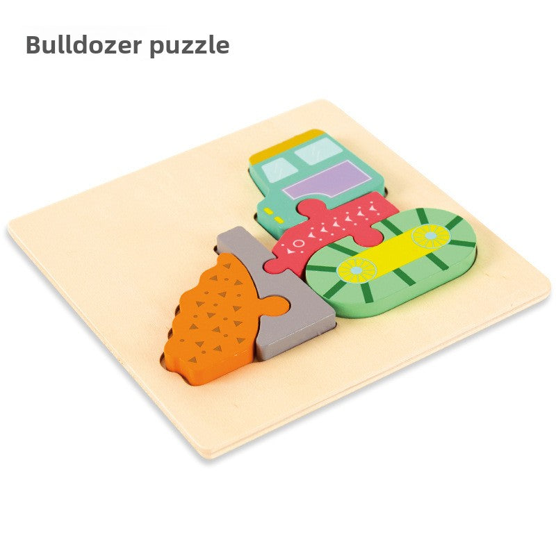 Children's Wooden 3D Cartoon Puzzle Educational Toy