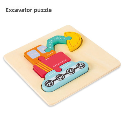 Children's Wooden 3D Cartoon Puzzle Educational Toy