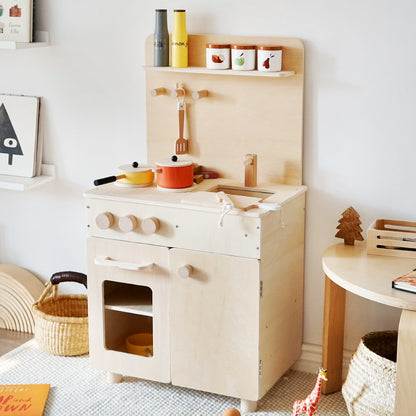 Children's wooden imitation kitchenware