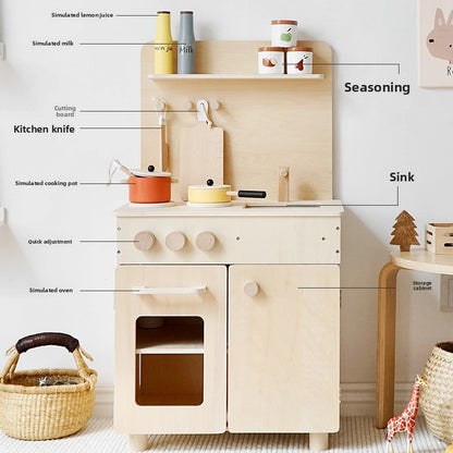 Children's wooden imitation kitchenware