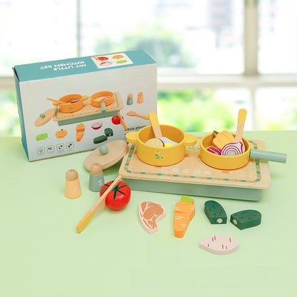Children's Wooden Kitchen Toy Set