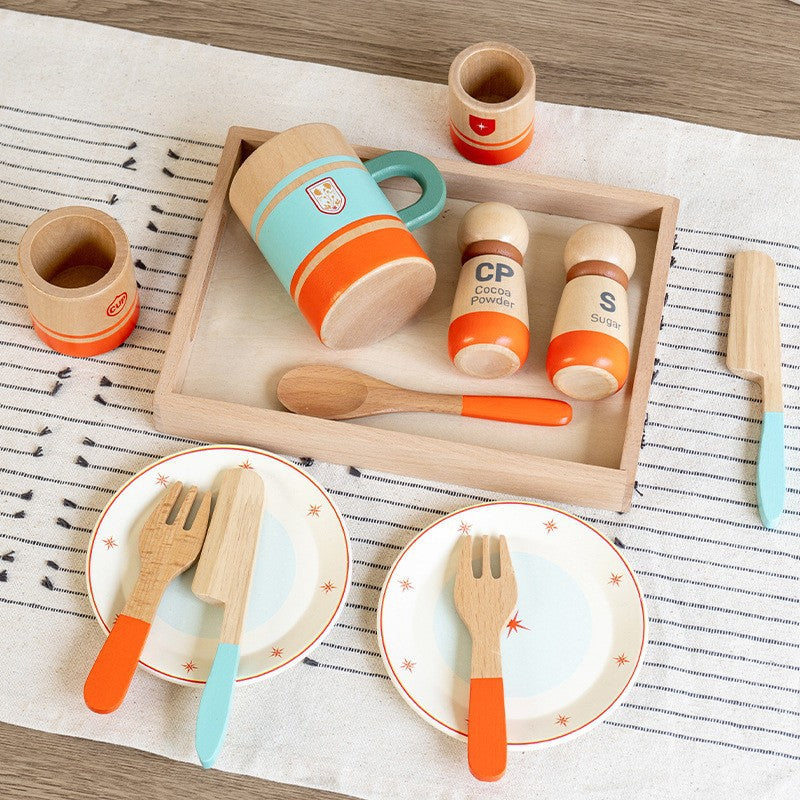 Children's Wooden Kitchen Toy Set