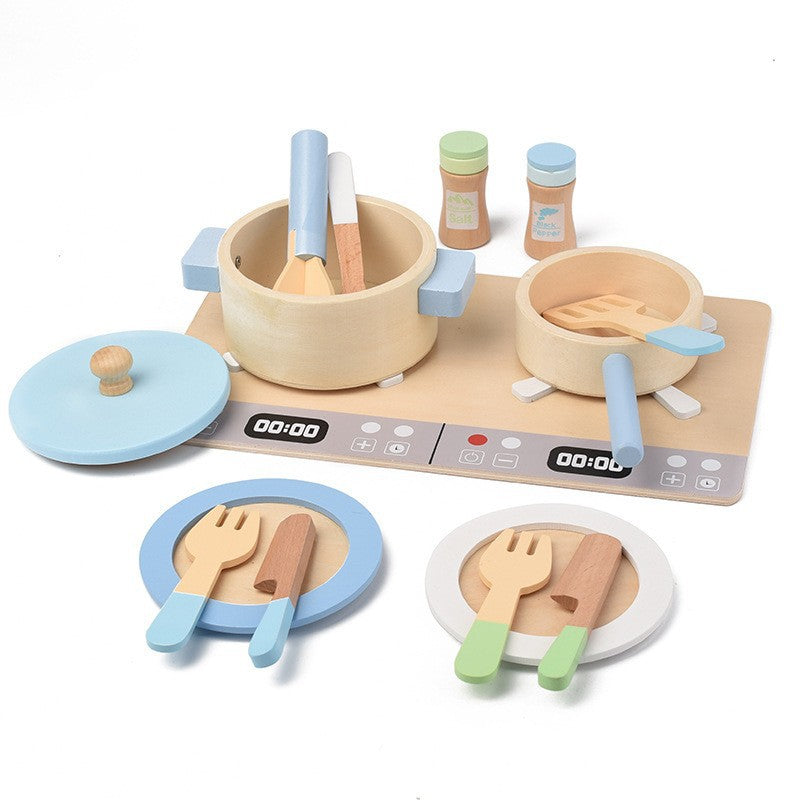 Children's Wooden Kitchen Toy Set