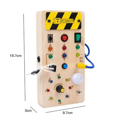Children's Wooden LED Educational Toy with Tools