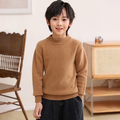 Children's Wool Knitwear Half Turtleneck Pullover