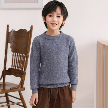 Children's Wool Knitwear Half Turtleneck Pullover