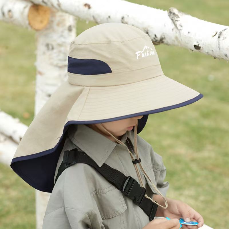 Children Sun Protection Hat with Neck Cover