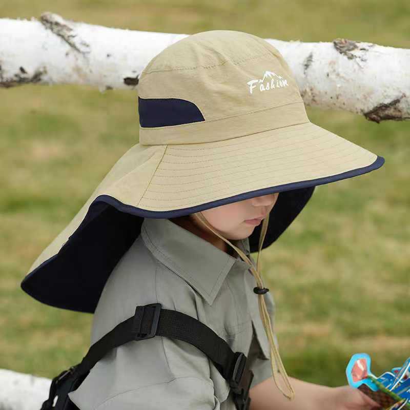Children Sun Protection Hat with Neck Cover