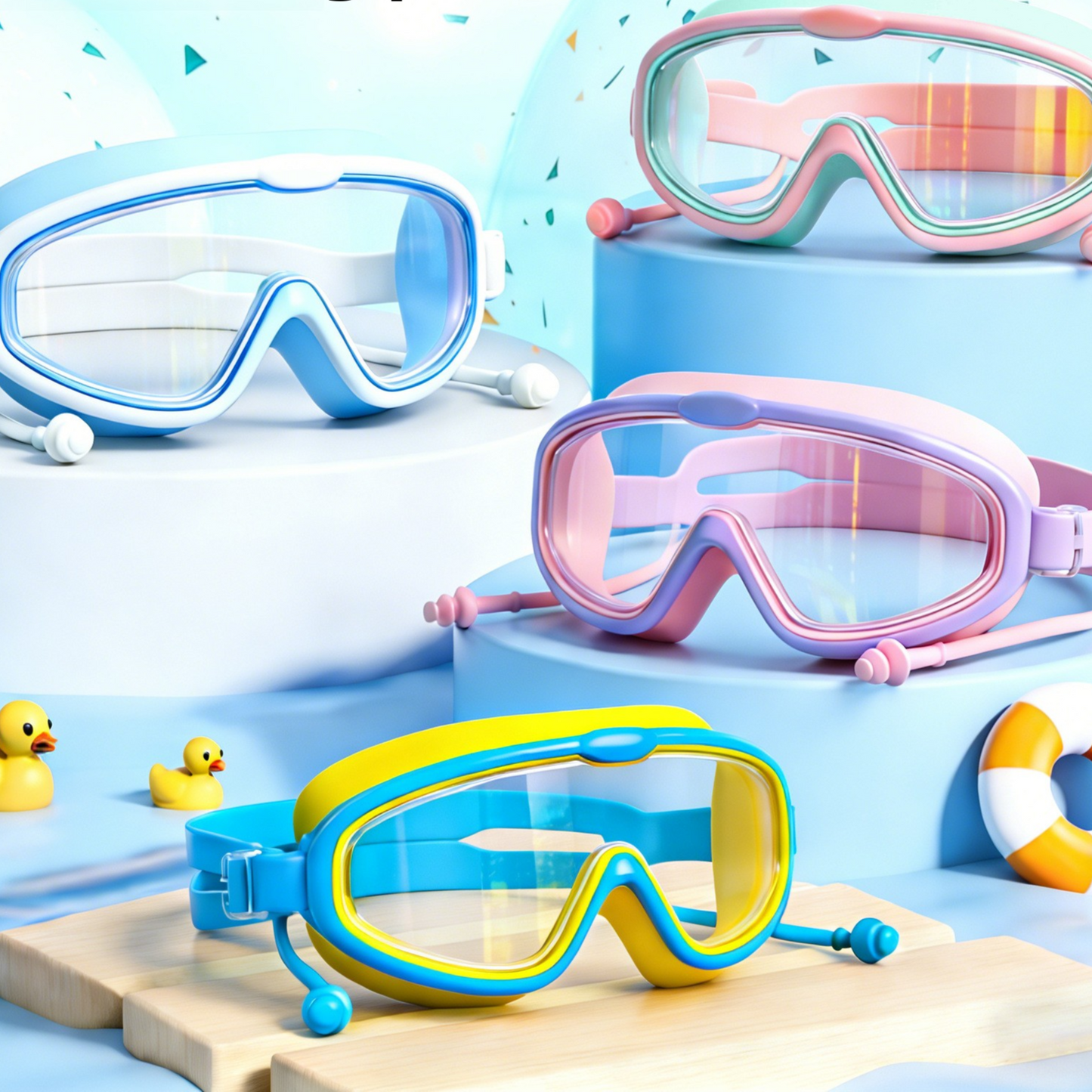 Children swimming goggles girls boys swimming equipment glasses