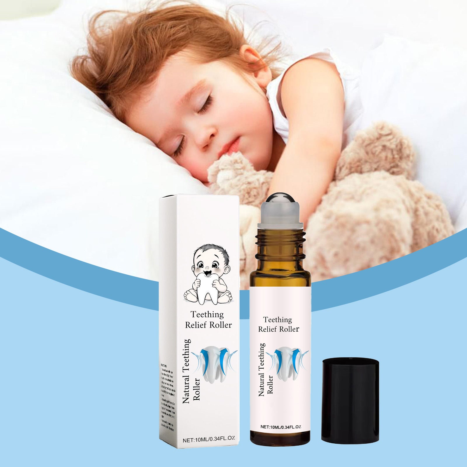 Children Teething Massage Roller Soothing Oil