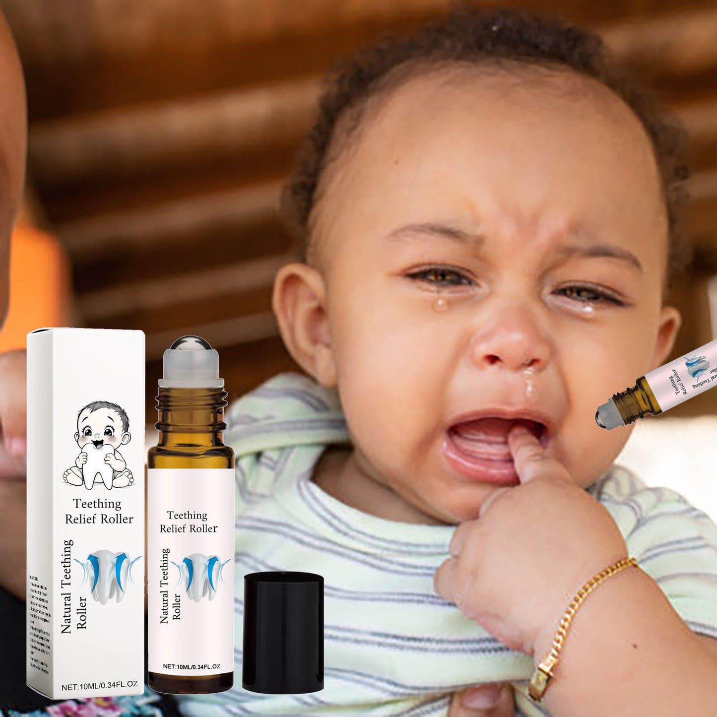 Children Teething Massage Roller Soothing Oil