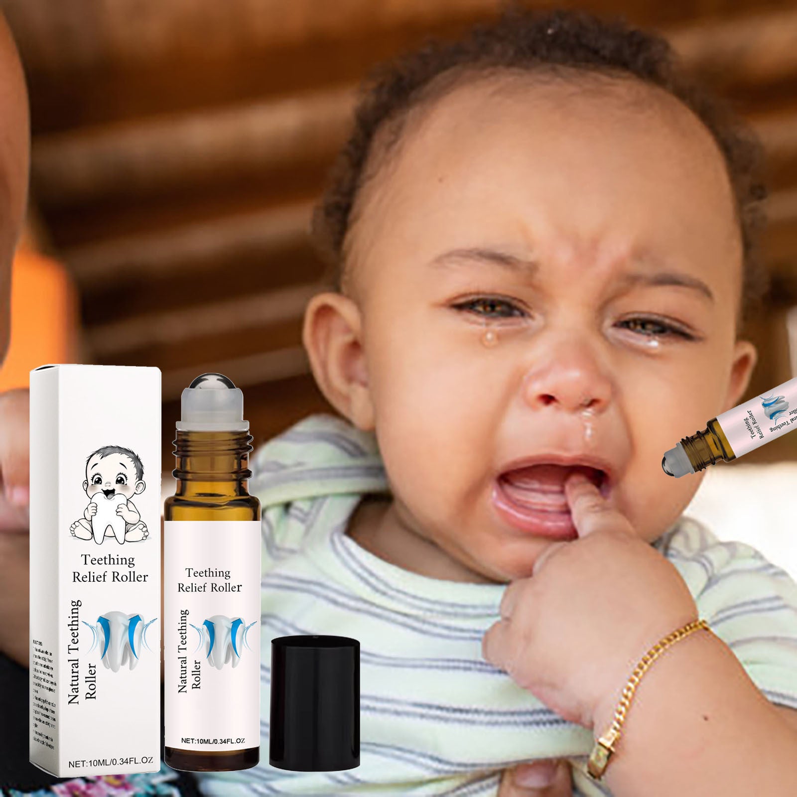 Children Teething Massage Roller Soothing Oil