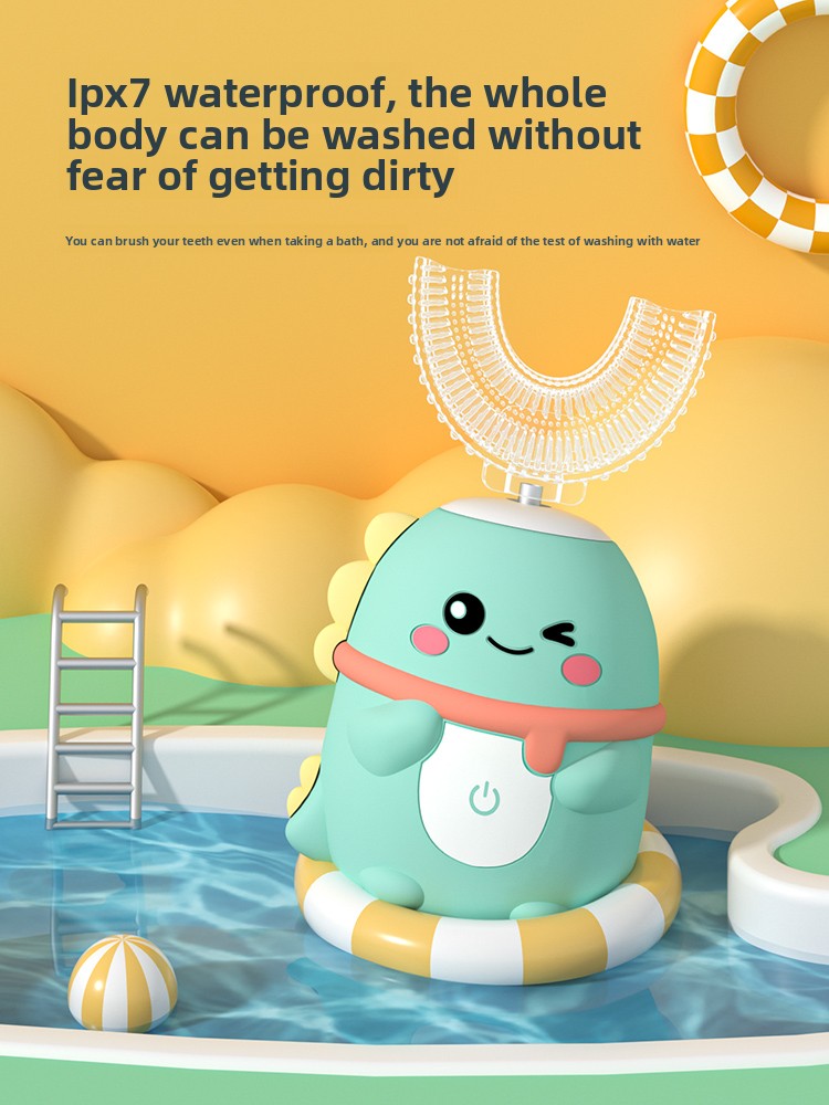 Children U-Shaped Electric Toothbrush with Silicone Bristles
