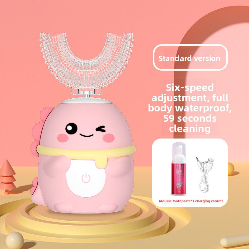 Children U-Shaped Electric Toothbrush with Silicone Bristles
