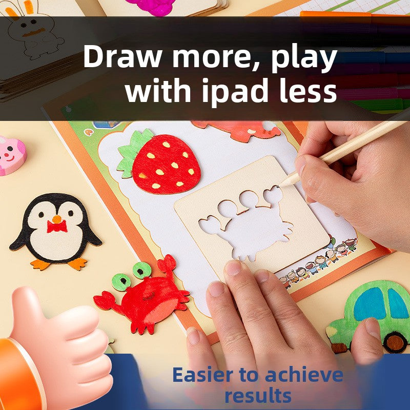 Children Wooden Drawing Stencils